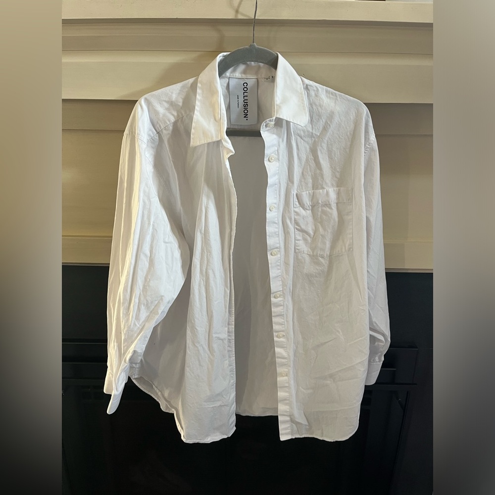 ASOS Collision oversized button up shirt